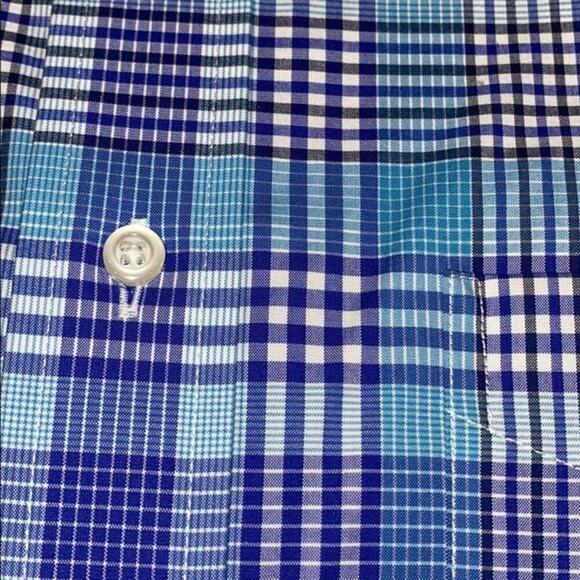 Jos. A. Bank Blue Plaid Traveler Fit Button-Up Shirt | Sz L, NWT - Picture 3 of 6